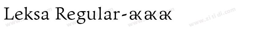 Leksa Regular字体转换